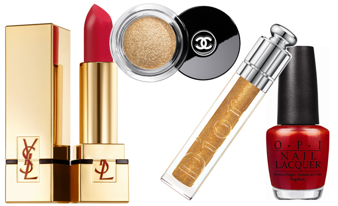 Sparkle and shine for the holidays with gorgeous reds and glittering golds