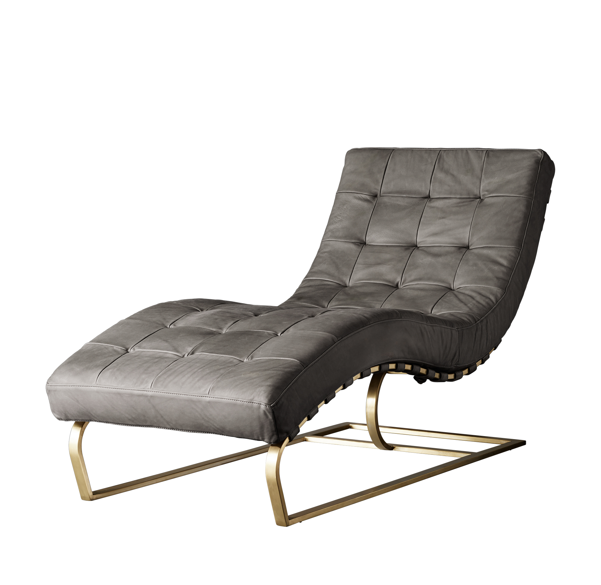 ROSSI TUFTED LEATHER CHAISE (RHModern.com)-2