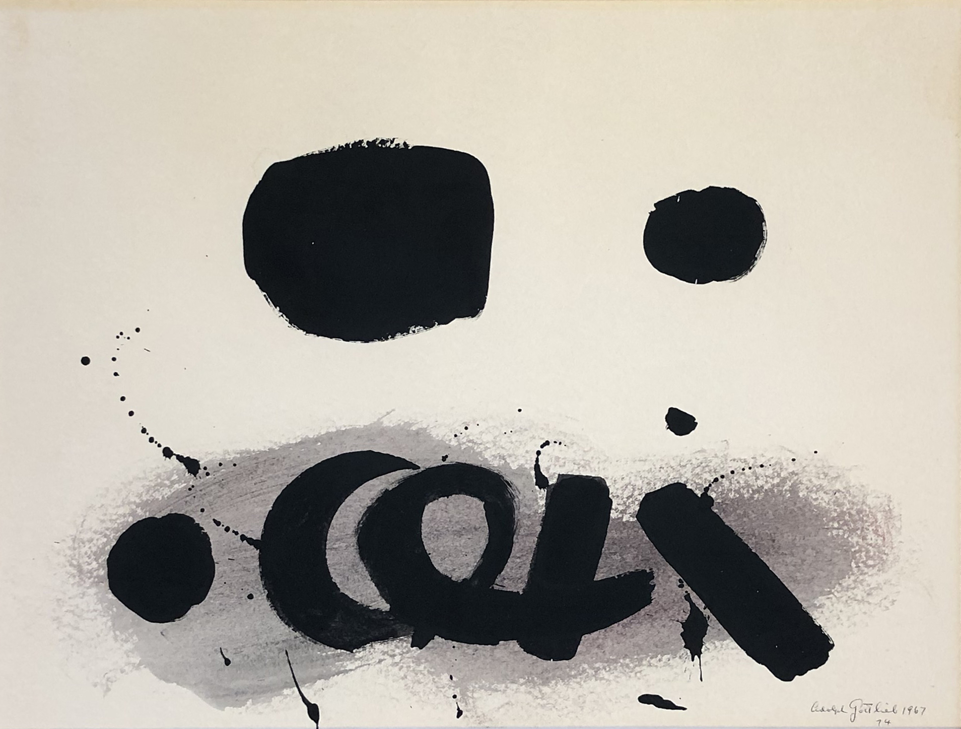 Adolph Gottlieb, "Untitled, #74" 1967