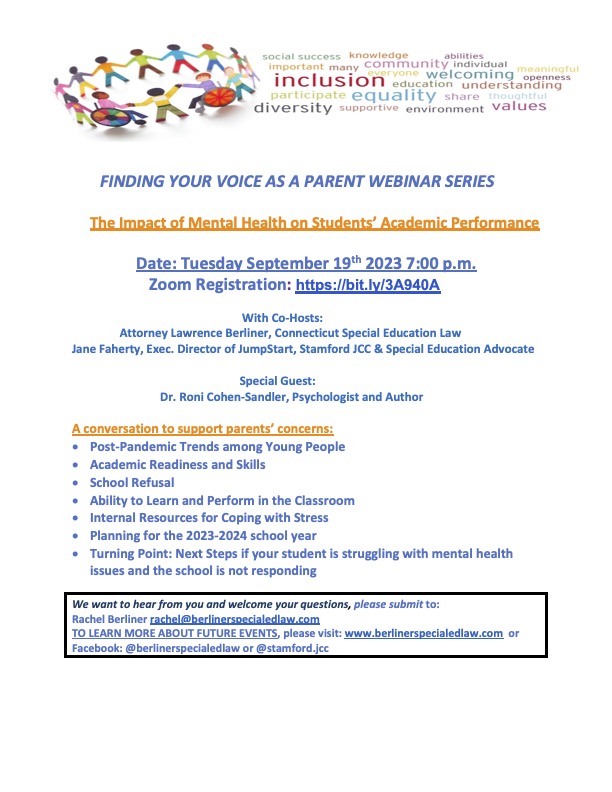 JPEG September 19th Webinar Finding Your Voice as a Parent Students Mental Health and Academic Performance