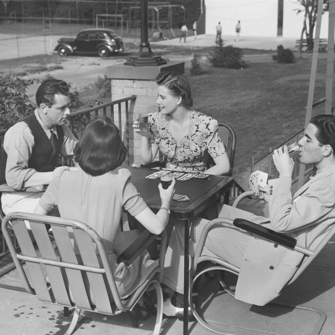 1940s Card Party Stock Image 768x768