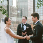 The ceremony being officiated by the bride’s brother, Ben Robe