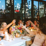 A toast to the gorgeous couple