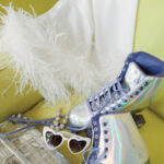 The bride’s after party accessories with getaway roller skates