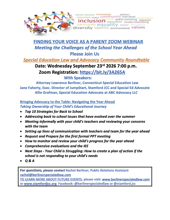 JPEG September 23rd 2026 Webinar Flyer Special Education Law and Advocacy