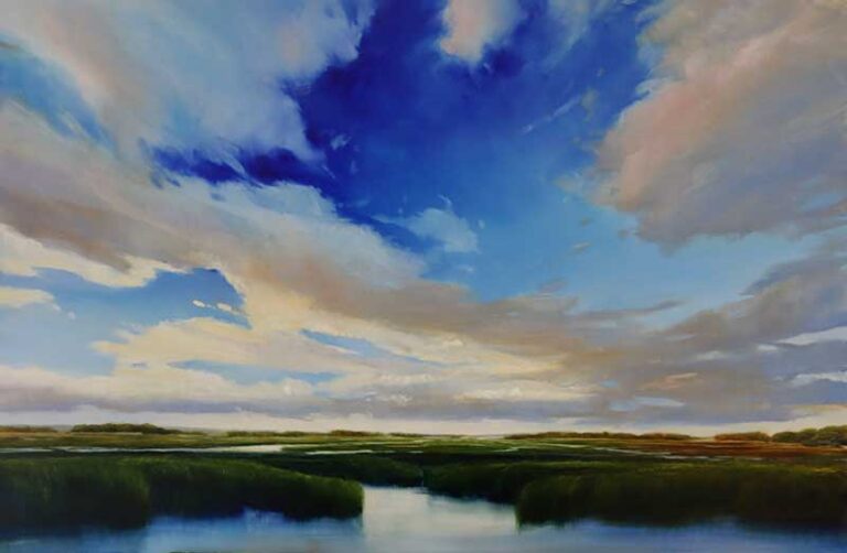 Robertson Janine Endless Blue 24x36 Oil on aluminum web 1 768x502